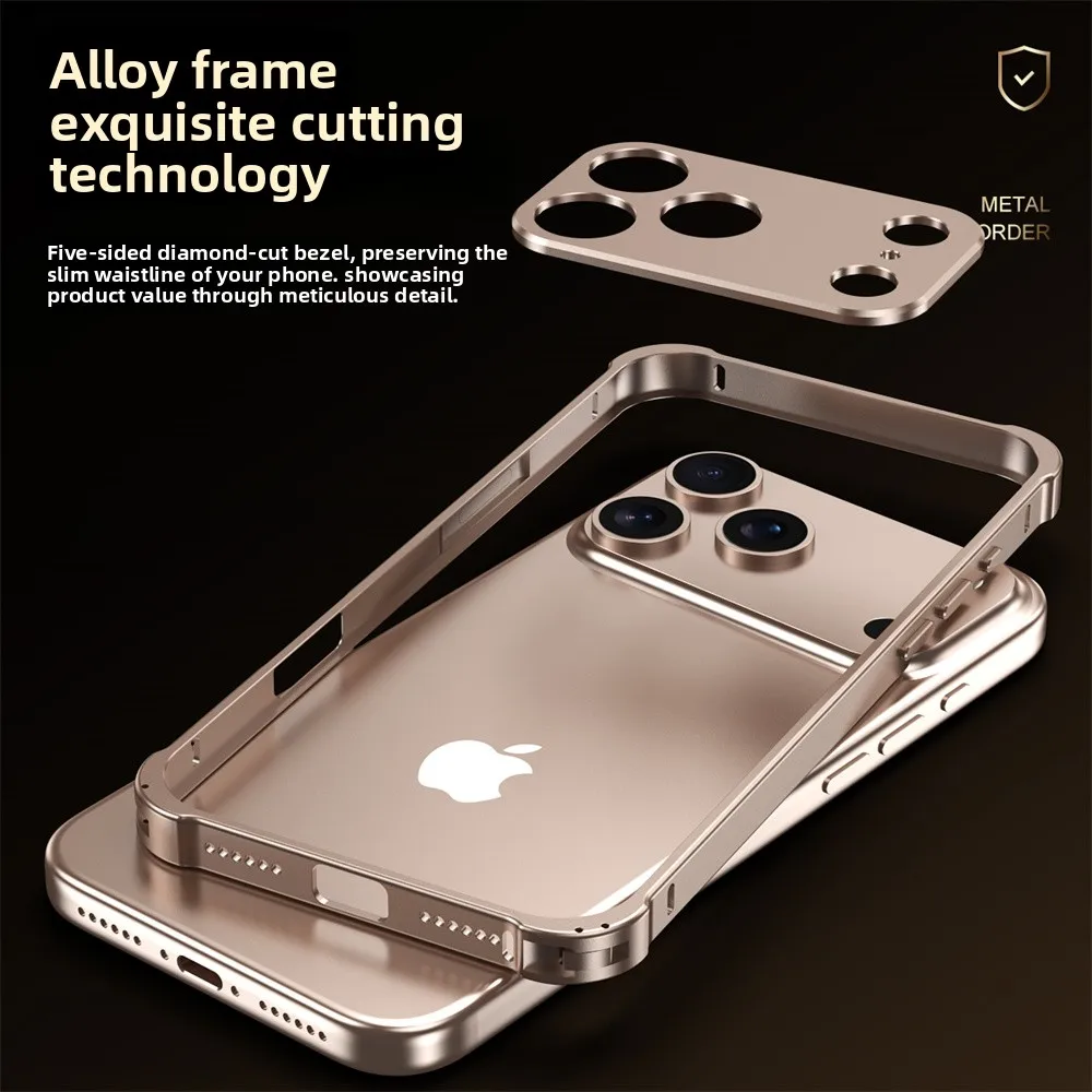 Metal Bumper Aluminum Frame Case - 애플 아이폰 17 프로 맥스 카메라