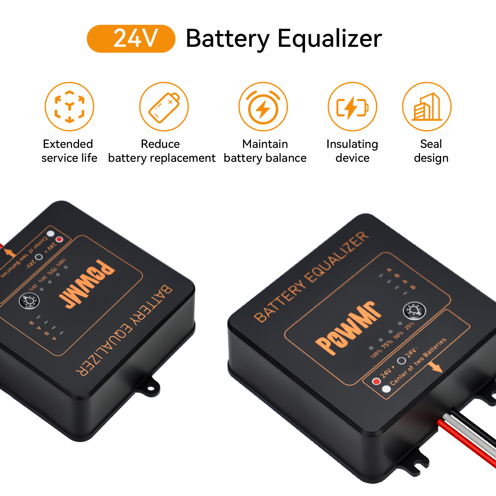 PowMr BE24 배터리 이퀄라이저, 24V 듀얼 1 - Power Banks 리뷰 및 가격